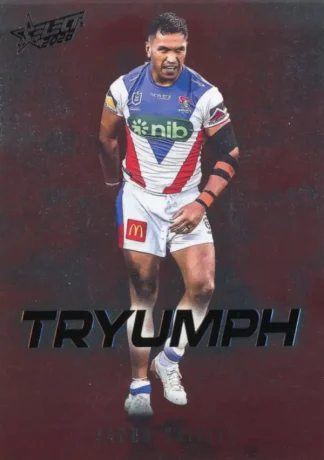 2026 NRL League Heroes Tryumph Red - TR052 Jacob Saifiti Newcastle Knights