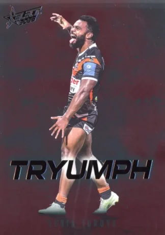 2026 NRL League Heroes Tryumph Red - TR100 Sunia Turuva  Wests Tigers