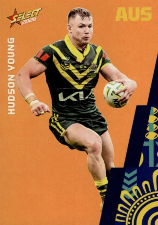 2026 Rugby League World Cup Base Parallel Orange - BO014 Hudson Young Australia