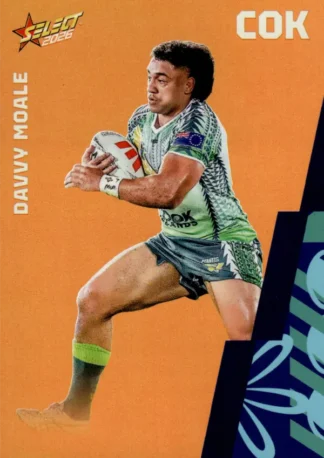 2026 Rugby League World Cup Base Parallel Orange - BO021 Davvy Moale Cook Islands