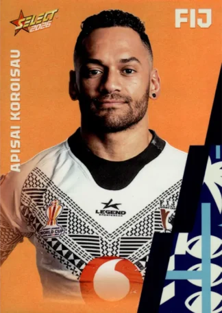 2026 Rugby League World Cup Base Parallel Orange - BO047 Apisai Koroisau Fiji