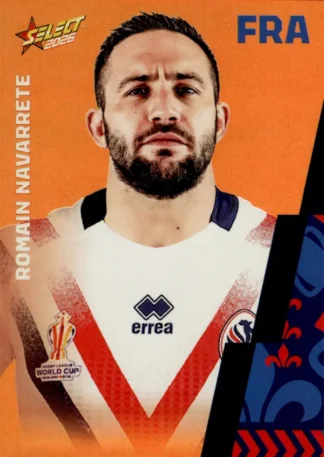 2026 Rugby League World Cup Base Parallel Orange - BO063 Romain Navarrete France