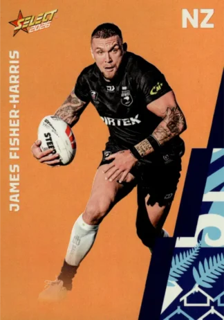 2026 Rugby League World Cup Base Parallel Orange - BO084 James Fisher-Harris New Zealand
