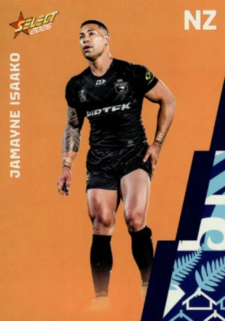 2026 Rugby League World Cup Base Parallel Orange - BO086 Jamayne Isaako New Zealand