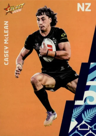 2026 Rugby League World Cup Base Parallel Orange - BO089 Casey McLean New Zealand