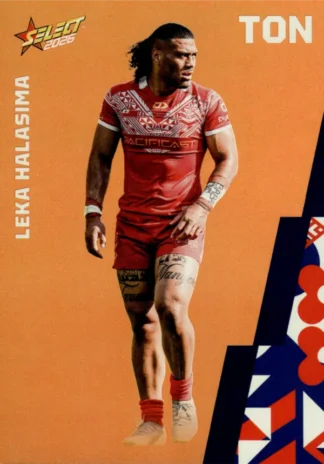 2026 Rugby League World Cup Base Parallel Orange - BO123 Leka Halasima Tonga