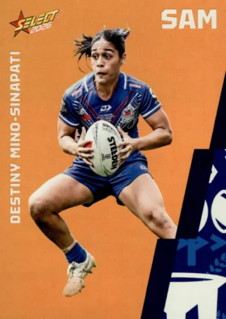 2026 Rugby League World Cup Base Parallel Orange - BO151 Destiny Mino-Sinapati Samoa
