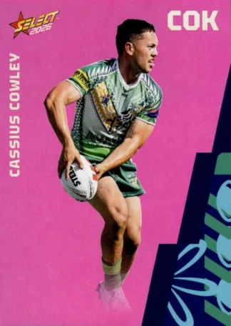 2026 Rugby League World Cup Base Parallel Pink - BP016 Cassius Cowley Cook Islands