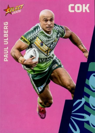 2026 Rugby League World Cup Base Parallel Pink - BP027 Paul Ulberg Cook Islands