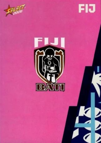 2026 Rugby League World Cup Base Parallel Pink - BP041 Fiji Logo Card