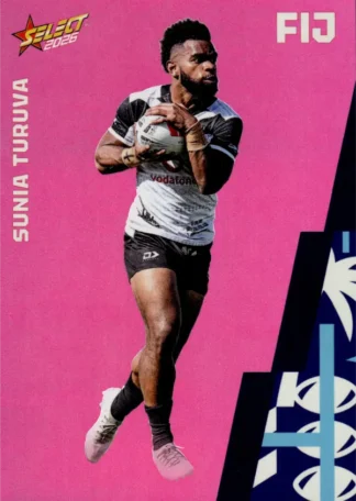 2026 Rugby League World Cup Base Parallel Pink - BP051 Sunia Turuva Fiji