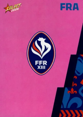 2026 Rugby League World Cup Base Parallel Pink - BP054 France Logo Card
