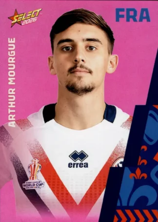 2026 Rugby League World Cup Base Parallel Pink - BP062 Arthur Mourgue France