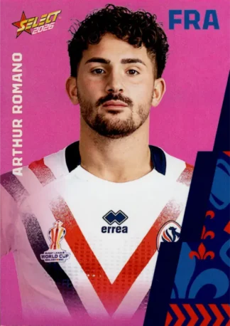 2026 Rugby League World Cup Base Parallel Pink - BP064 Arthur Romano France