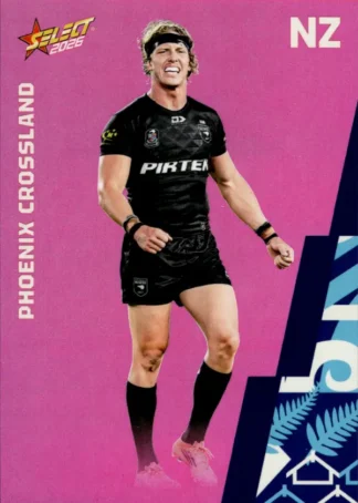 2026 Rugby League World Cup Base Parallel Pink - BP083 Phoenix Crossland New Zealand