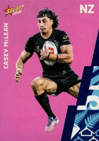 2026 Rugby League World Cup Base Parallel Pink - BP089 Casey McLean New Zealand