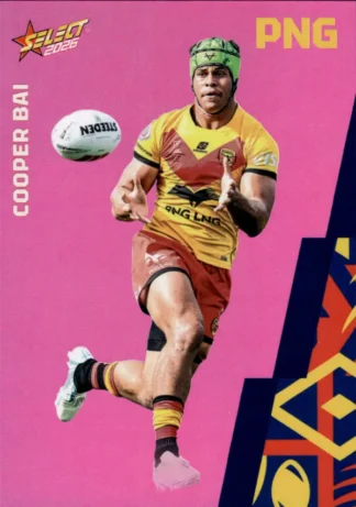 2026 Rugby League World Cup Base Parallel Pink - BP094 Cooper Bai PNG