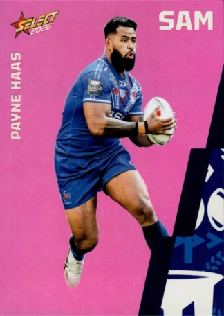 2026 Rugby League World Cup Base Parallel Pink - BP109 Payne Haas Samoa