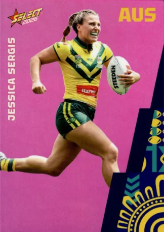 2026 Rugby League World Cup Base Parallel Pink - BP134 Jessica Sergis Australia