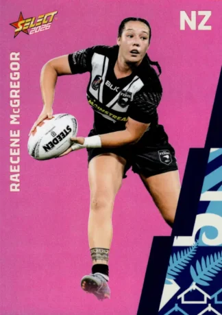 2026 Rugby League World Cup Base Parallel Pink - BP146 Raecene McGregor New Zealand