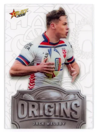 2026 Rugby League World Cup Origins Silver Acetate - OSA12 Jack Welsby England