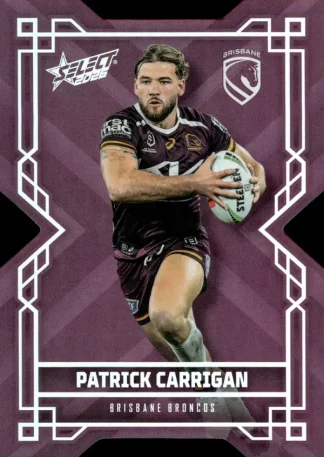 2026 NRL League Heroes Colours Die-Cut - CD002 Patrick Carrigan Brisbane Broncos