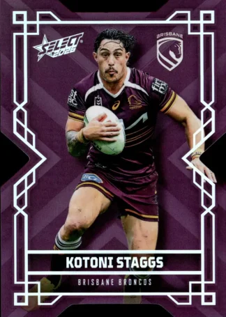 2026 NRL League Heroes Colours Die-Cut - CD011 Kotoni Staggs Brisbane Broncos