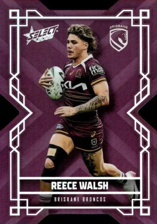 2026 NRL League Heroes Colours Die-Cut - CD012 Reece Walsh Brisbane Broncos