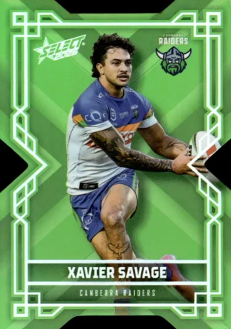 2026 NRL League Heroes Colours Die-Cut - CD018 Xavier Savage Canberra Raiders