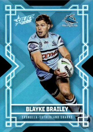 2026 NRL League Heroes Colours Die-Cut - CD040 Blayke Brailey Cronulla Sharks