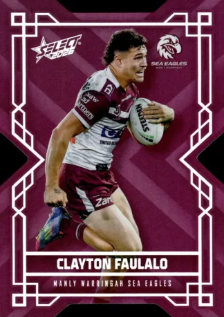 2026 NRL League Heroes Colours Die-Cut - CD081 Clayton Faulalo Manly Sea Eagles