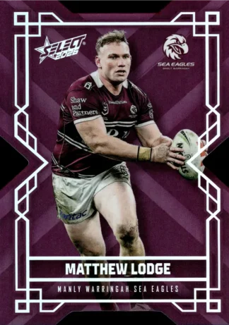 2026 NRL League Heroes Colours Die-Cut - CD085 Matthew Lodge Manly Sea Eagles