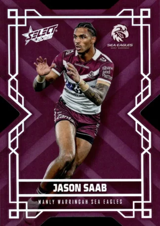 2026 NRL League Heroes Colours Die-Cut - CD088 Jason Saab Manly Sea Eagles