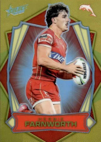 2026 NRL League Heroes Luminous Gold Back - L050 Herbie Farnworth Dolphins