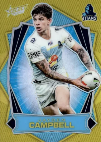 2026 NRL League Heroes Luminous Gold Back - L062 Jayden Campbell Gold Coast Titans