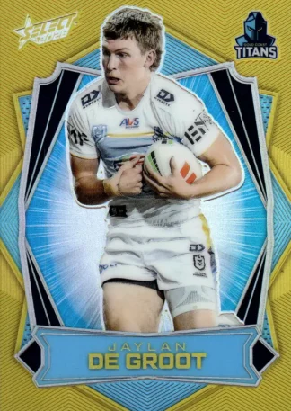 2026 NRL League Heroes Luminous Gold Back - L064 Jaylan De Groot Gold Coast Titans