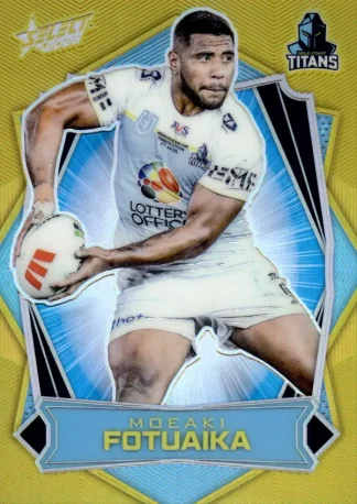 2026 NRL League Heroes Luminous Gold Back - L067 Moeaki Fotuaika Gold Coast Titans
