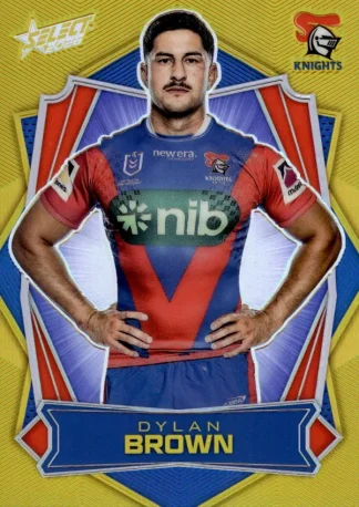 2026 NRL League Heroes Luminous Gold Back - L098 Dylan Brown Newcastle Knights
