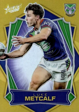2026 NRL League Heroes Luminous Gold Back - L189 Luke Metcalf Warriors