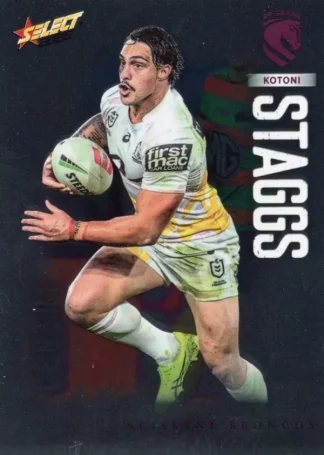 2026 NRL League Heroes Base Silver Foil - Base 010 Kotoni Staggs Brisbane Broncos