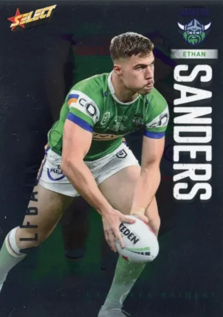2026 NRL League Heroes Base Silver Foil - Base 017 Ethan Sanders Canberra Raiders