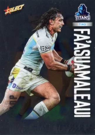 2026 NRL League Heroes Base Silver Foil - Base 071 Tino Fa'asuamaleaui Gold Coast Titans