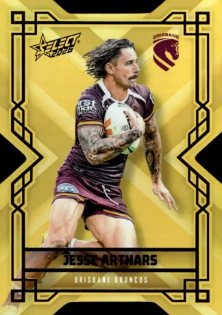 2026 NRL League Heroes Colours Die-Cut Gold - CDG001 Jesse Arthars Brisbane Broncos