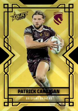 2026 NRL League Heroes Colours Die-Cut Gold - CDG002 Patrick Carrigan Brisbane Broncos