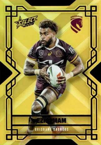 2026 NRL League Heroes Colours Die-Cut Gold - CDG005 Ezra Mam Brisbane Broncos