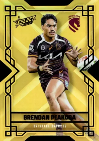 2026 NRL League Heroes Colours Die-Cut Gold - CDG007 Brendan Piakura Brisbane Broncos