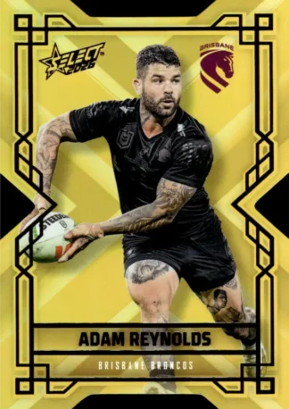 2026 NRL League Heroes Colours Die-Cut Gold - CDG008 Adam Reynolds Brisbane Broncos