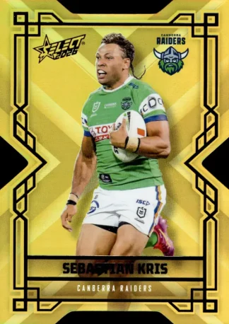 2026 NRL League Heroes Colours Die-Cut Gold - CDG016 Sebastian Kris Canberra Raiders