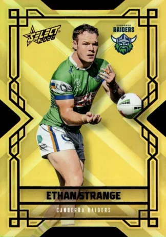 2026 NRL League Heroes Colours Die-Cut Gold - CDG021 Ethan Strange Canberra Raiders