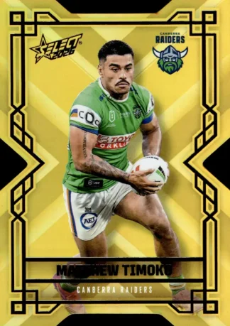 2026 NRL League Heroes Colours Die-Cut Gold - CDG024 Matthew Timoko Canberra Raiders